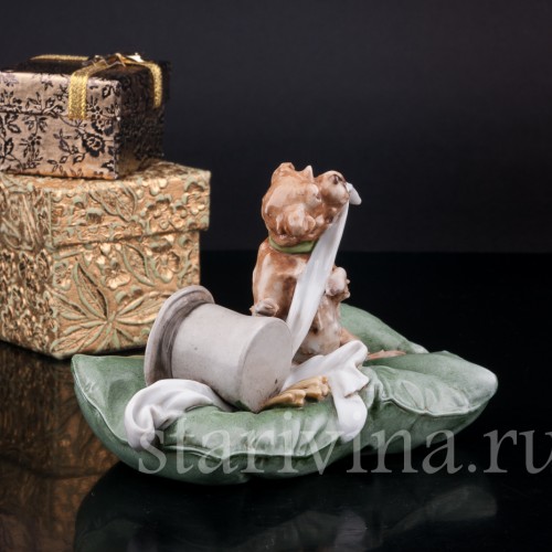 Статуэтка собаки из фарфора Лохматый проказник, Capodimonte, Италия, сер. 20 в.