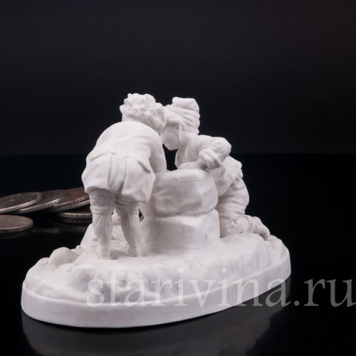 Фигурка детей из фарфора Нешуточная игра, Германия, нач. 20 в.