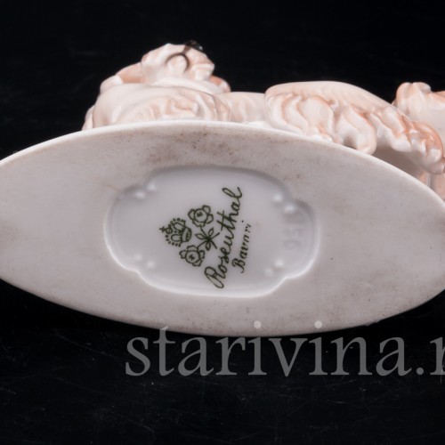 Фарфоровая статуэтка собаки Болонка, миниатюра, Rosenthal, Германия, 1919-22 гг.