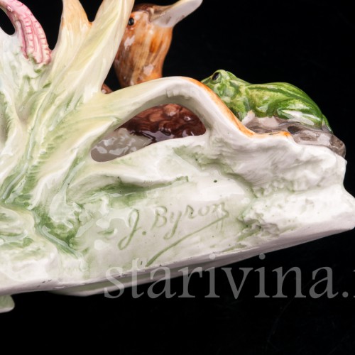 Статуэтка из фарфора Утки и лягушка, , вт. пол. 20 в.