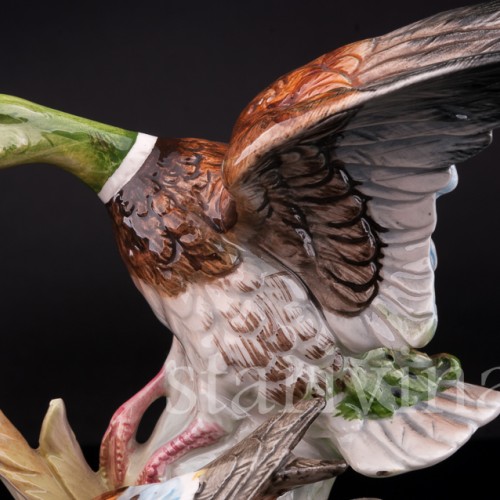 Статуэтка из фарфора Утки и лягушка, , вт. пол. 20 в.