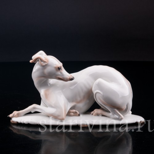 Статуэтка собаки из фарфора Левретка, Rosenthal, Германия, 1935 г.