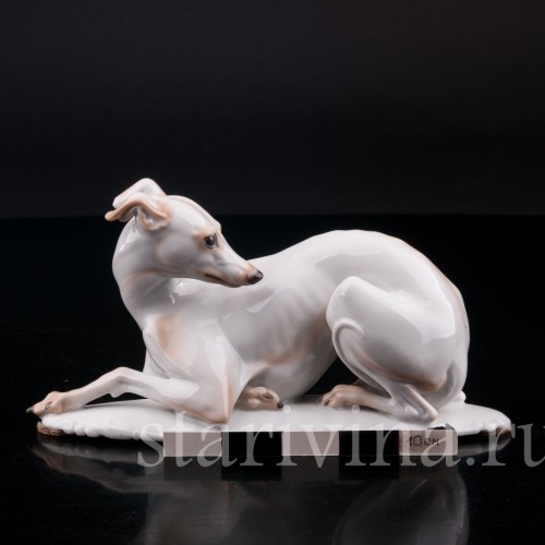 Статуэтка собаки из фарфора Левретка, Rosenthal, Германия, 1935 г.