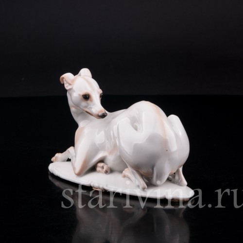 Статуэтка собаки из фарфора Левретка, Rosenthal, Германия, 1935 г.