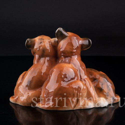 Фигурка из фарфора Львята, Karl Ens, Германия, нач. 20 в.