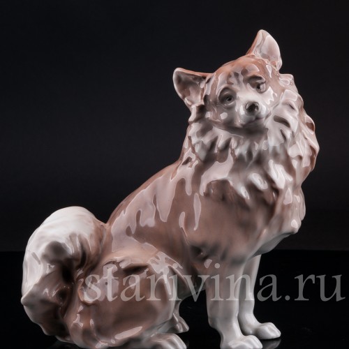 Фарфорвая статуэтка собаки Шпиц, Karl Ens, Германия, 1920-30 гг.