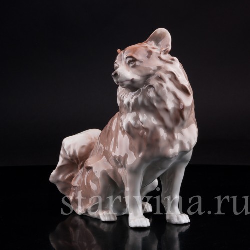 Фарфорвая статуэтка собаки Шпиц, Karl Ens, Германия, 1920-30 гг.