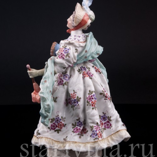 Дама с зонтом и муфтой, Dressel, Kister & Co, Германия, 1907-20 гг