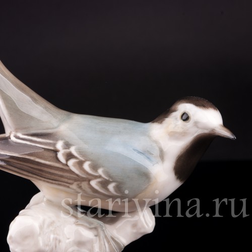 Статуэтка птицы из фарфора Трясогузка, Hutschenreuther, Германия, 1945-49 гг.
