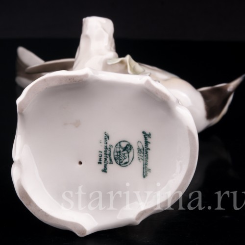 Статуэтка птицы из фарфора Трясогузка, Hutschenreuther, Германия, 1945-49 гг.