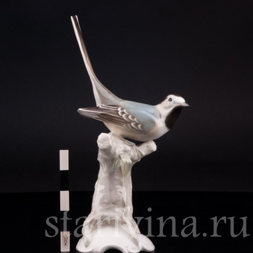 Статуэтка птицы из фарфора Трясогузка, Hutschenreuther, Германия, 1945-49 гг.