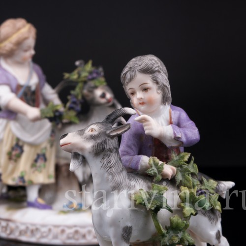 Девочка с козликом и мальчик с козочкой, Германия, 19 в