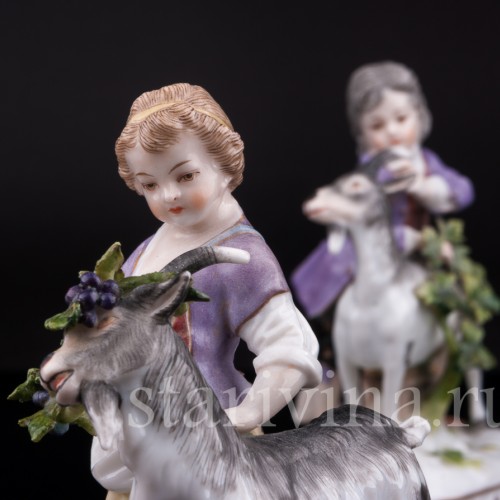 Девочка с козликом и мальчик с козочкой, Германия, 19 в