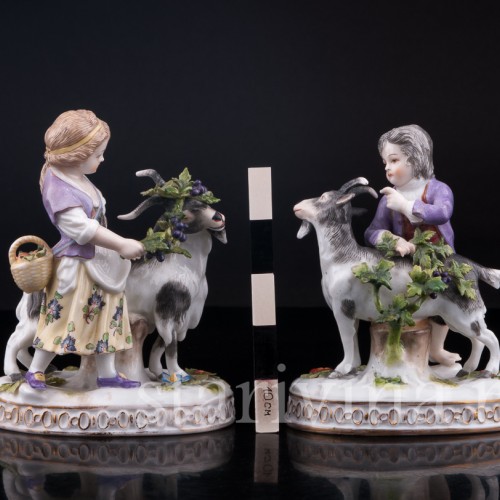 Девочка с козликом и мальчик с козочкой, Германия, 19 в