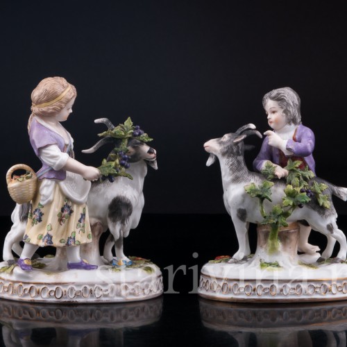 Девочка с козликом и мальчик с козочкой, Германия, 19 в