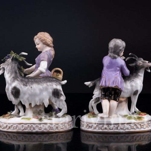 Девочка с козликом и мальчик с козочкой, Германия, 19 в