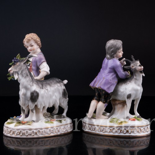 Девочка с козликом и мальчик с козочкой, Германия, 19 в