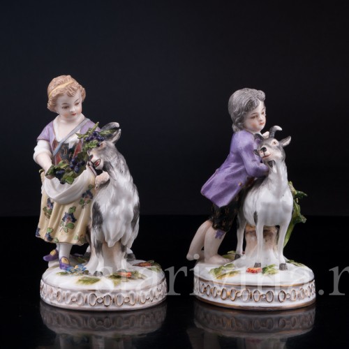 Девочка с козликом и мальчик с козочкой, Германия, 19 в