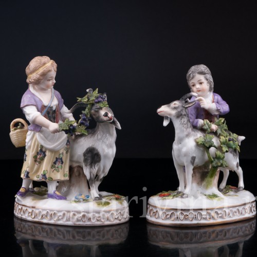Девочка с козликом и мальчик с козочкой, Германия, 19 в