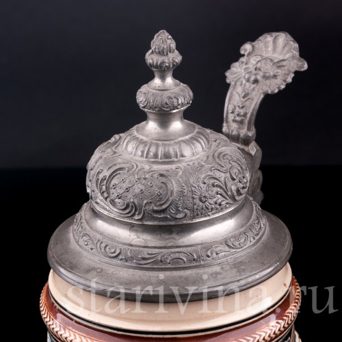 Старинная пивная кружка Вольный ганзейский город Гамбург, 0.5 л, Dumler & Breiden, Германия, кон. 19 - нач. 20 вв.