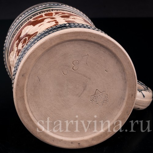 Старинная Кружка 1/2 л, Reinhold Merkelbach, Германия, 1880-1900 гг.