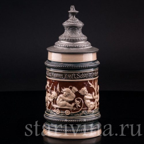 Старинная Кружка 1/2 л, Reinhold Merkelbach, Германия, 1880-1900 гг.