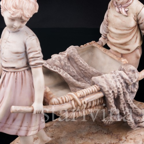 Статуэтка детей из фарфора За богатым уловом, Германия, нач. 20 в.
