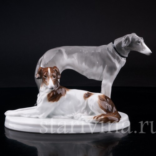 Две борзые, Karl Ens, Германия, 1920-30 гг