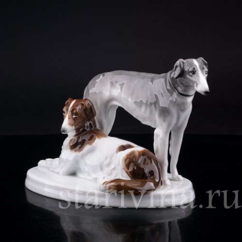 Две борзые, Karl Ens, Германия, 1920-30 гг