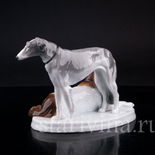 Две борзые, Karl Ens, Германия, 1920-30 гг