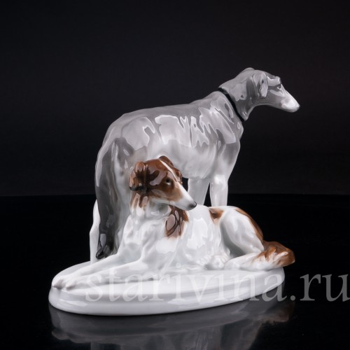 Две борзые, Karl Ens, Германия, 1920-30 гг