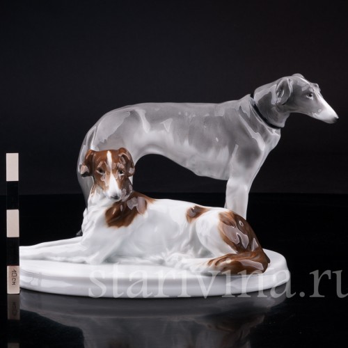 Две борзые, Karl Ens, Германия, 1920-30 гг