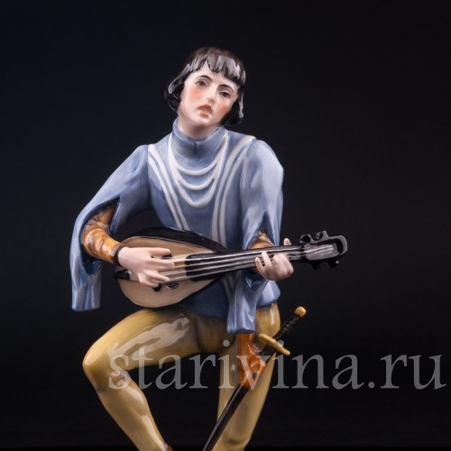 Фарфорвая статуэтка Менестрель, Alka Kaiser, Германия, сер. 20 в.