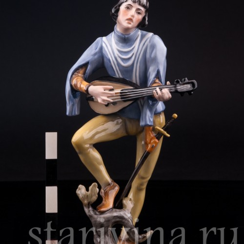 Фарфорвая статуэтка Менестрель, Alka Kaiser, Германия, сер. 20 в.