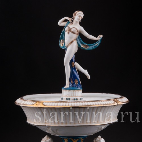 Фарфоровая Фруктовница с одалиской, E. A. Muller, Германия, кон. 19 - нач. 20 вв.