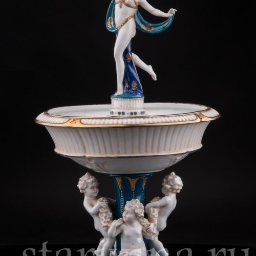 Фарфоровая Фруктовница с одалиской, E. A. Muller, Германия, кон. 19 - нач. 20 вв.