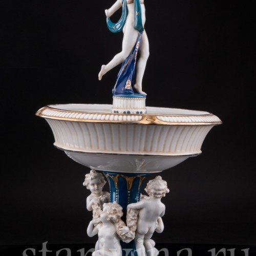 Фарфоровая Фруктовница с одалиской, E. A. Muller, Германия, кон. 19 - нач. 20 вв.