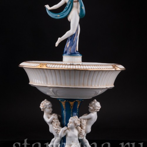 Фарфоровая Фруктовница с одалиской, E. A. Muller, Германия, кон. 19 - нач. 20 вв.