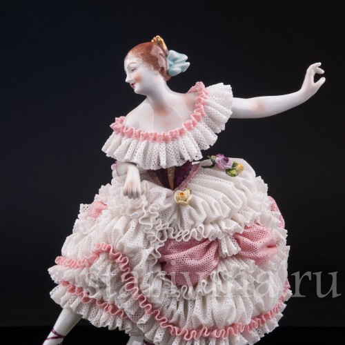 Фанни Эльслер, кружевная, Volkstedt, Германия, вт. пол. 20 в