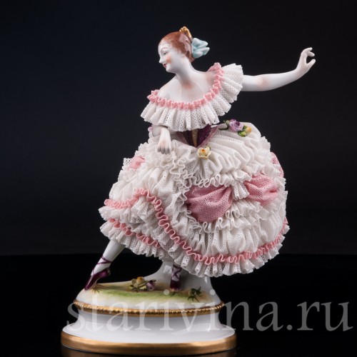 Фанни Эльслер, кружевная, Volkstedt, Германия, вт. пол. 20 в