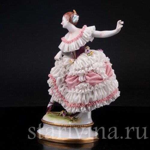 Фанни Эльслер, кружевная, Volkstedt, Германия, вт. пол. 20 в