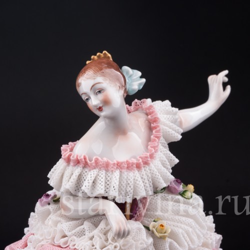 Фанни Эльслер, кружевная, Volkstedt, Германия, вт. пол. 20 в