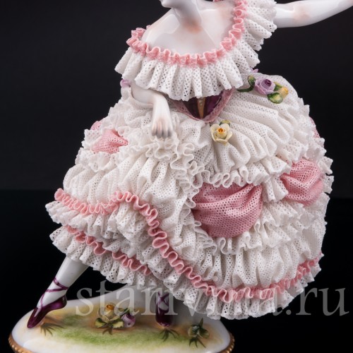 Фанни Эльслер, кружевная, Volkstedt, Германия, вт. пол. 20 в