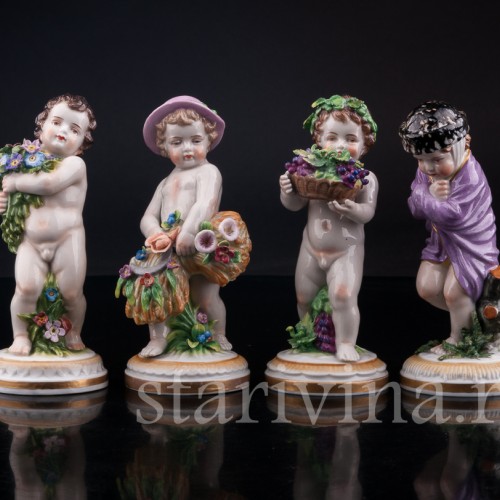 Фарфорвая композиция Времена года, Muller & Co, Германия, нач. 20 в.