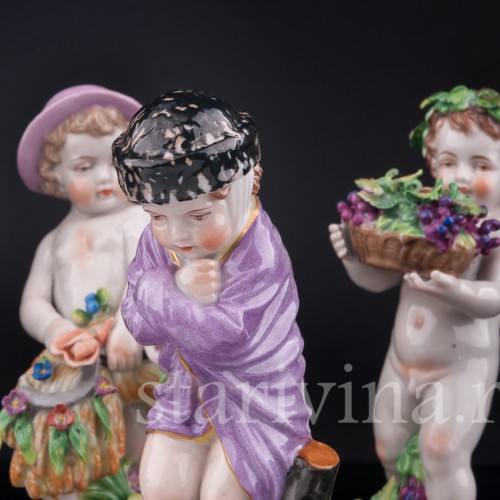 Фарфорвая композиция Времена года, Muller & Co, Германия, нач. 20 в.