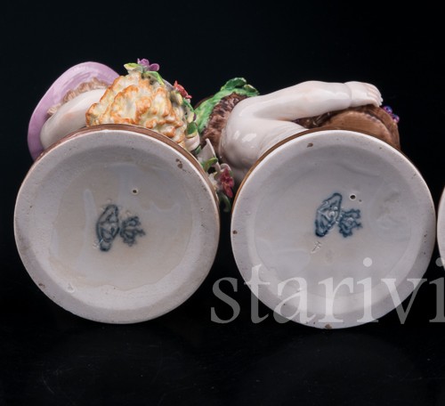 Фарфорвая композиция Времена года, Muller & Co, Германия, нач. 20 в.