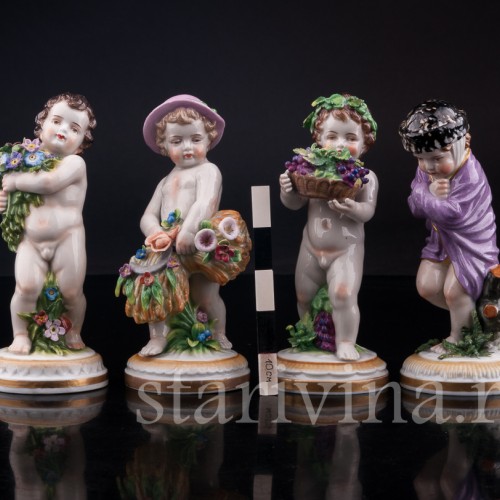 Фарфорвая композиция Времена года, Muller & Co, Германия, нач. 20 в.