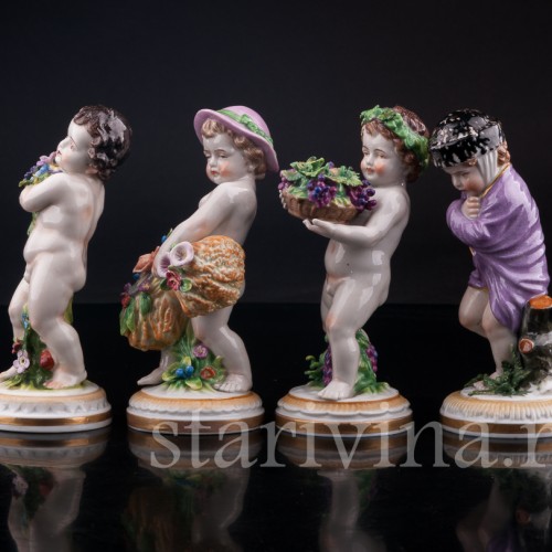 Фарфорвая композиция Времена года, Muller & Co, Германия, нач. 20 в.