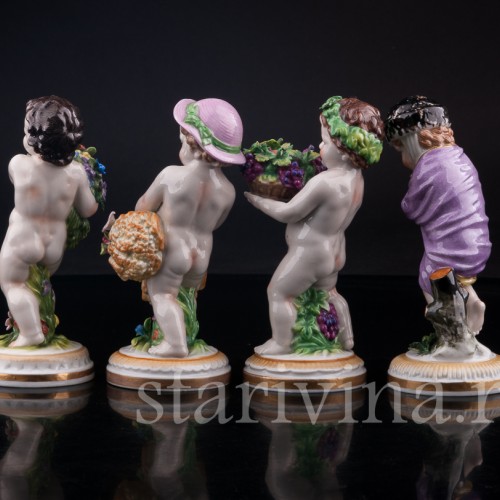 Фарфорвая композиция Времена года, Muller & Co, Германия, нач. 20 в.