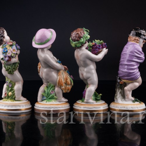 Фарфорвая композиция Времена года, Muller & Co, Германия, нач. 20 в.